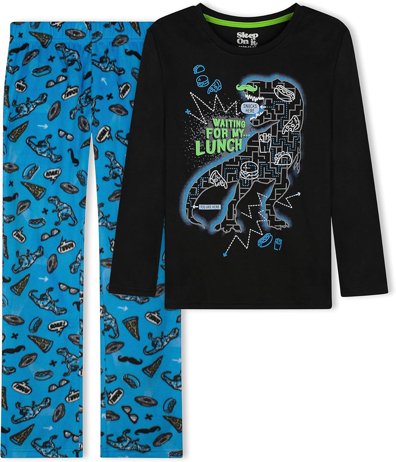 Sleep On It Boys Fleece Pajama Set Soft Kids Sleepwear Long Sleeve Tops & Pants Warm Boys PJs Sizes 4-14 - Image 5