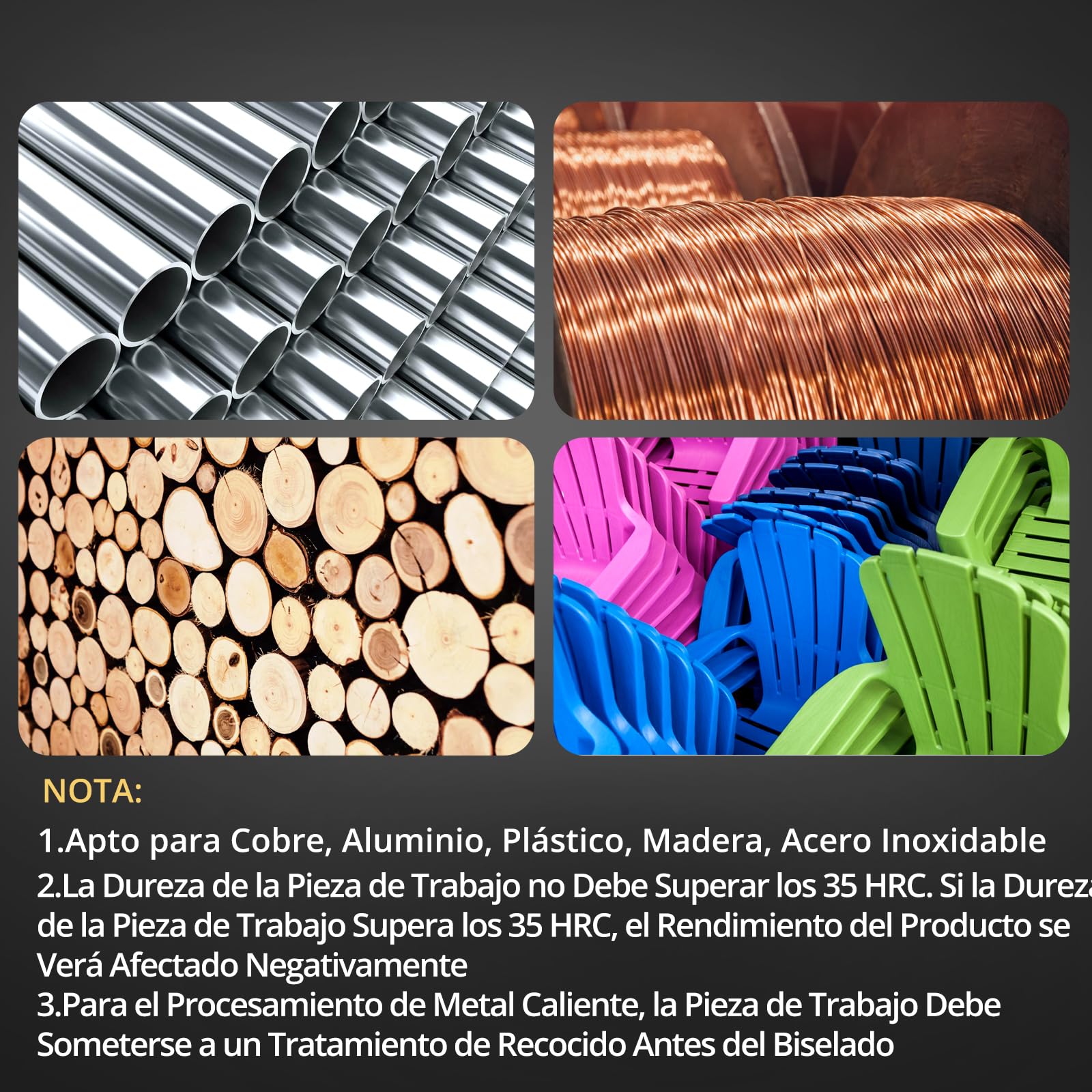 AMTOVL Mini Máquina de Biselado Neumático de 1/4",Biseladora Neumática de Arco de 45 Grados,Velocidad Ajsutable con Cuchilla de Recambio(10R+10C+4 Rodamientos) para Corte y Desbarbado de Metales