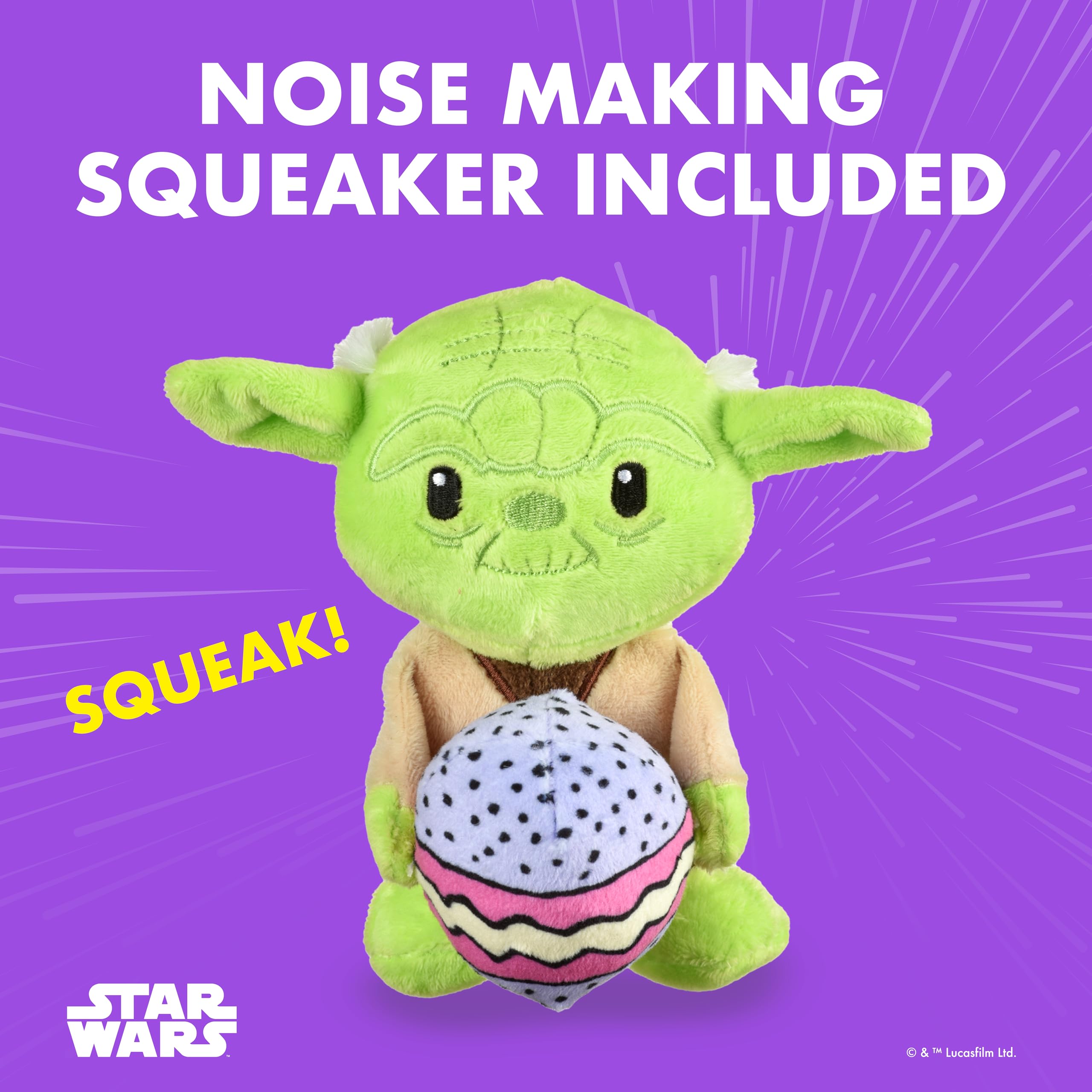 Star Wars Juguete de Peluche para Mascotas Yoda de 9 Pulgadas, Juguete de Peluche de Pascua para Perros