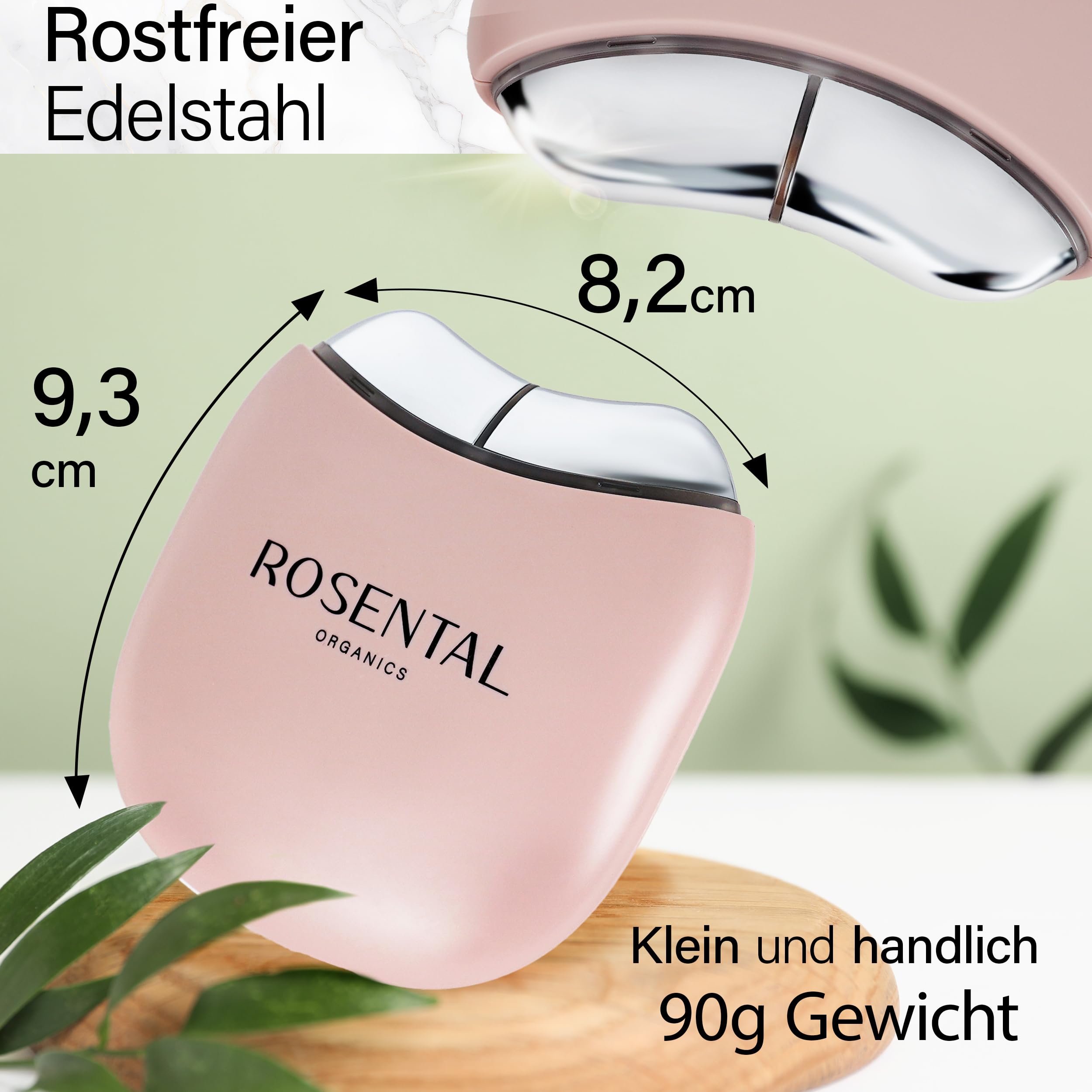Rosental Organics EMS Gua Sha Urządzenie do Masażu Twarzy - Terapia LED Niebieskim, Zielonym i Czerwonym Światłem - Konturowana, Jędrna i Równomierna Cera - Wszystkie Rodzaje Skóry
