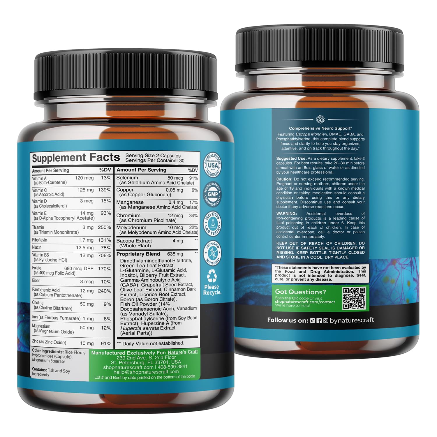Neuro Health Brain Supplements for Memory and Focus - Nootropic Pills 60ct — Amazon image 8
