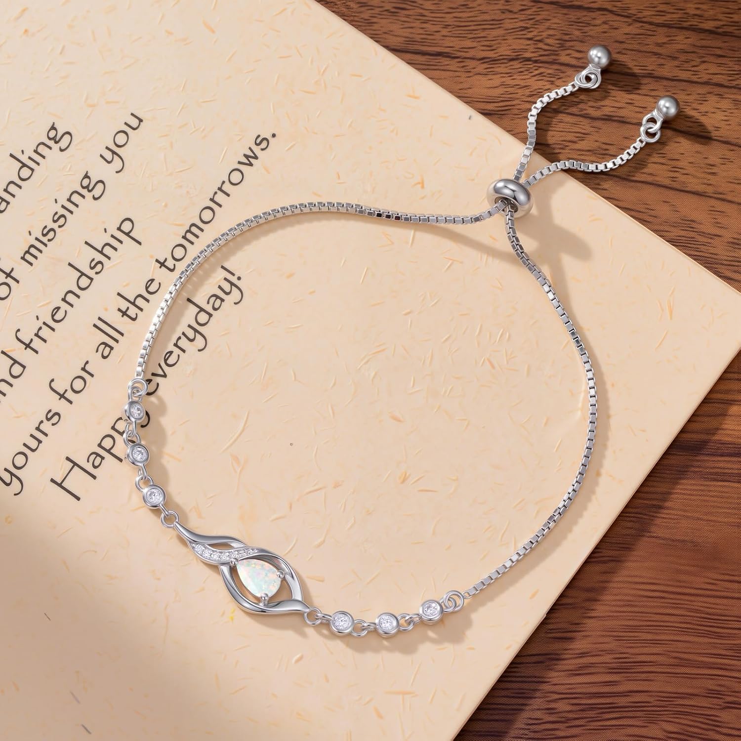 Infinity Birthstone Bracelet for Women 925 Sterling Silver Infinity Love Fine Jewelry Anniversary Birthday Gifts for Her Mom Wife Girlfriend - Image 5