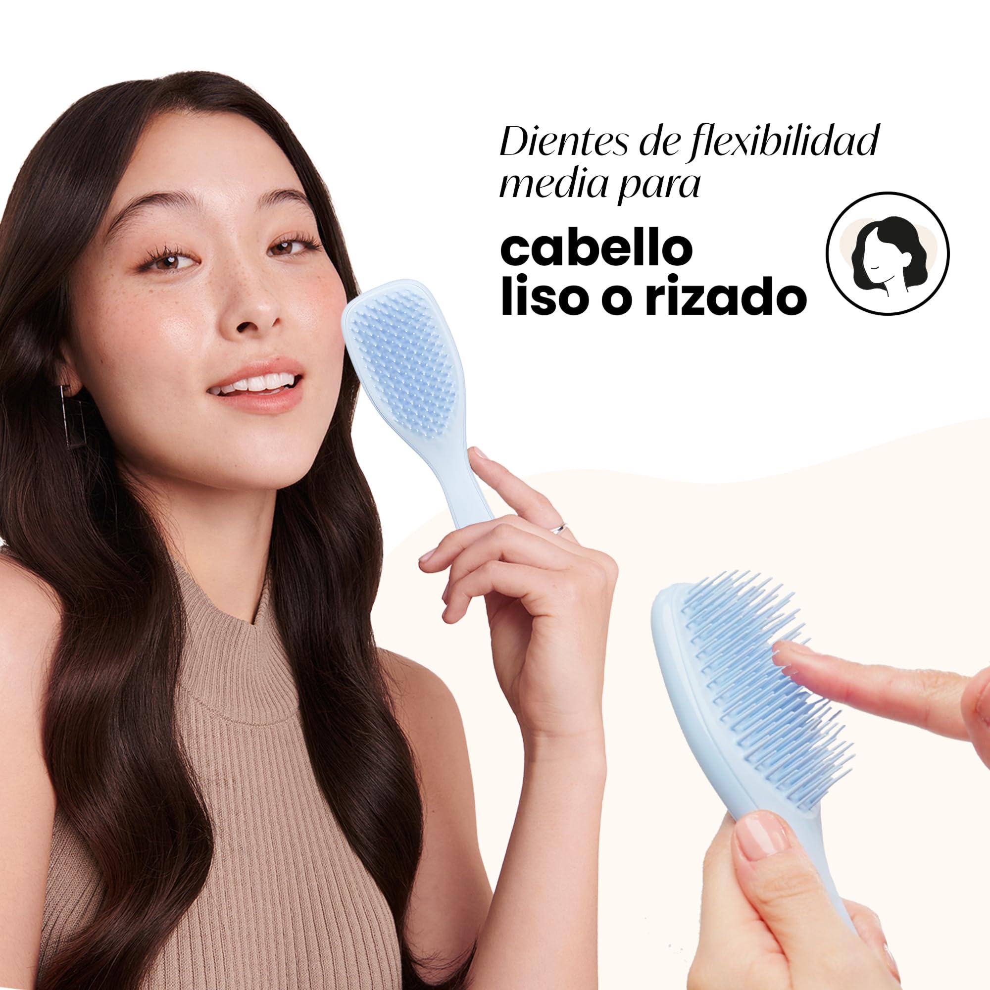 Tangle Teezer Mini Ultimate Detangler - Cepillo Desenredante Mini para Pelo Seco y Mojado - Apto para Todo Tipo de Cabello - Perfecto para Niños y Viajes - Lavanda