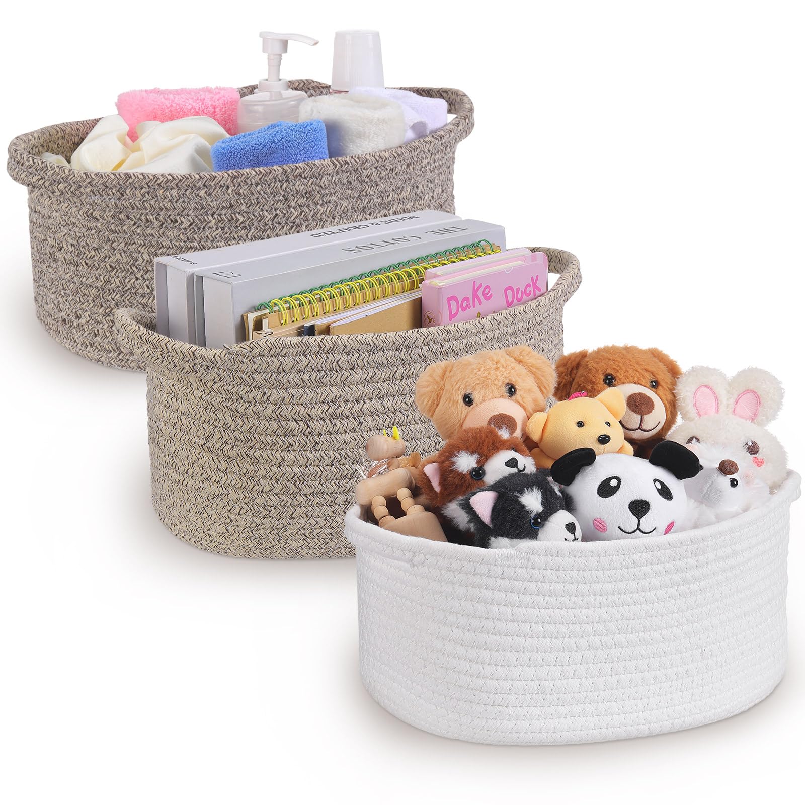 Panier de rangement en corde premium Zopeal pour linge et linge de lit