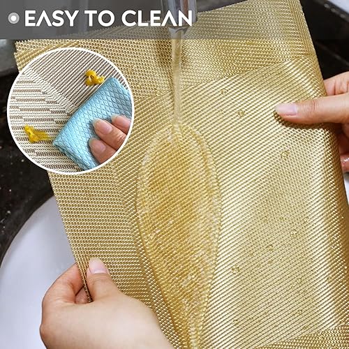 Miniatura 6 de Juego de 6 manteles individuales de mesa, manteles individuales tejidos resistentes al calor, manteles individuales de PVC lavables, manteles