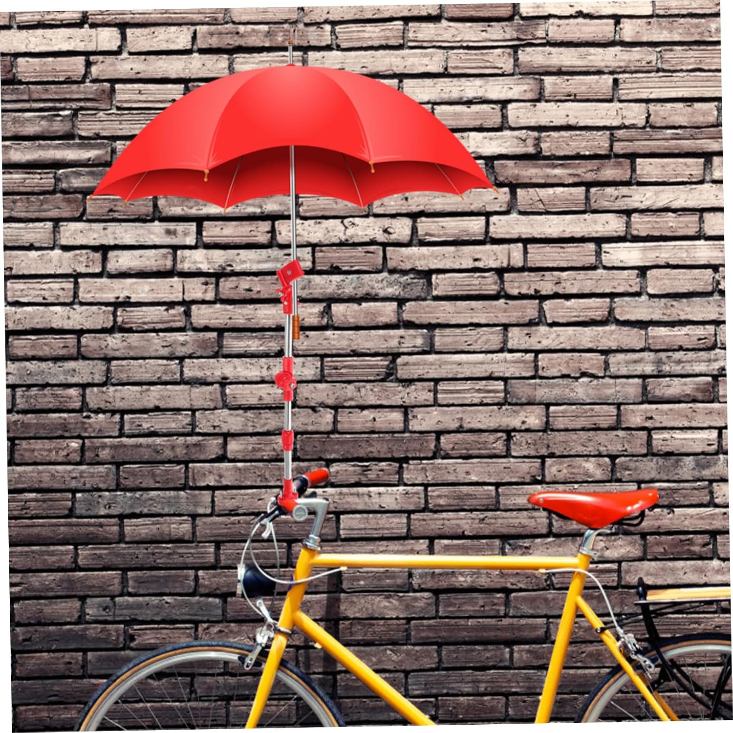 Adjustable 3-Section Umbrella Stand for Bicycle Stroller and Electric Bike Waterproof Metal Umbrella Holder for Outdoor Use and Sun Protection image 5