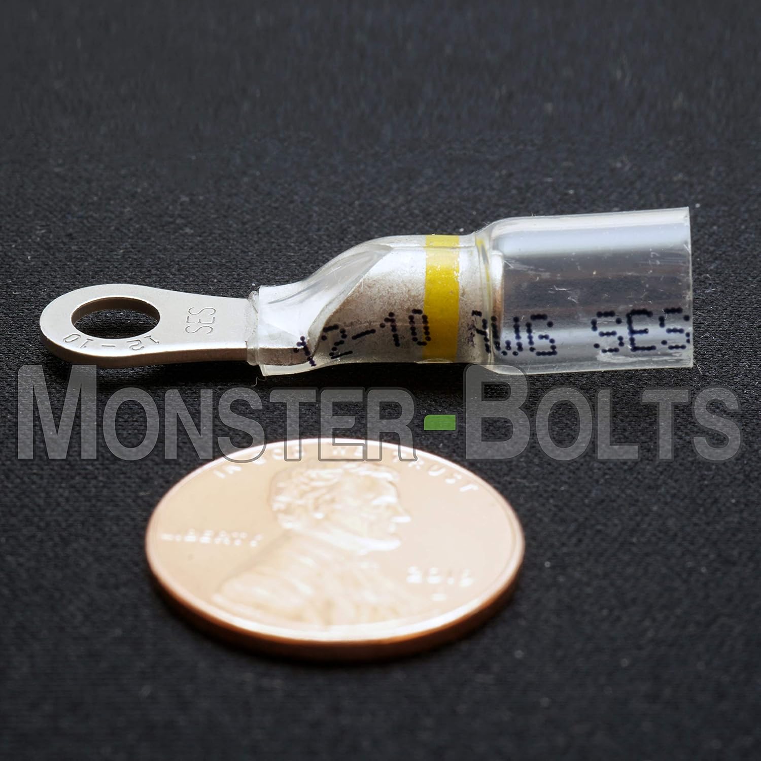 MonsterBolts - NSPA - Opti-Seal, Ring, 12-10 AWG, #10 Stud, 50 Pack