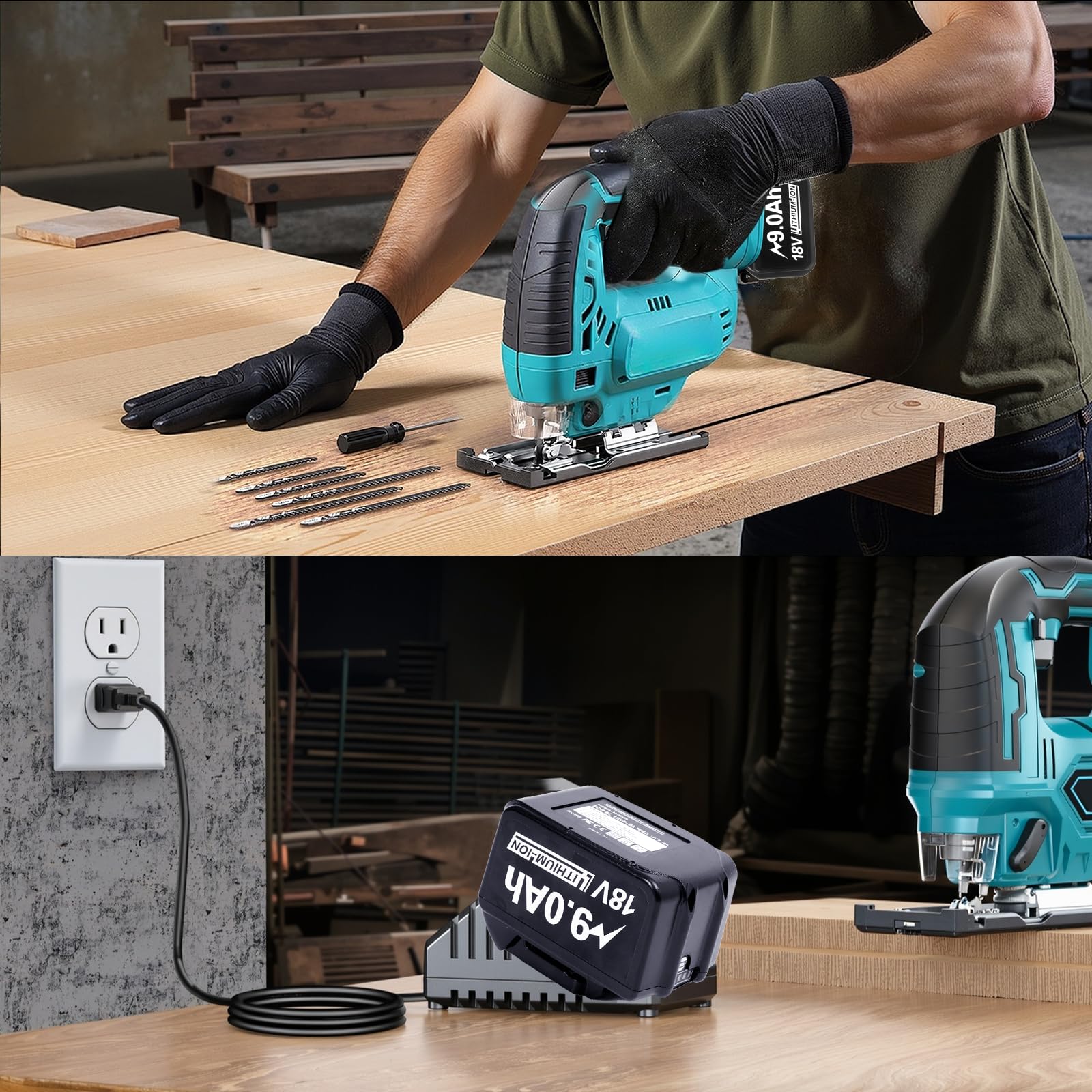 2 baterías de 9,0 Ah 18 V para herramientas Makita compatibles con BL1860 BL1850 BL1840 BL1830 BL1820 LXT400 (3P5S)