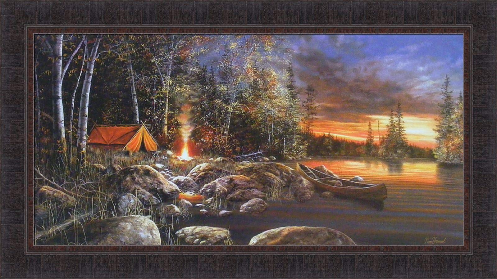 Amazon.com: Twilight Fire by Jim Hansel 21x37 Tent Canoe Camping