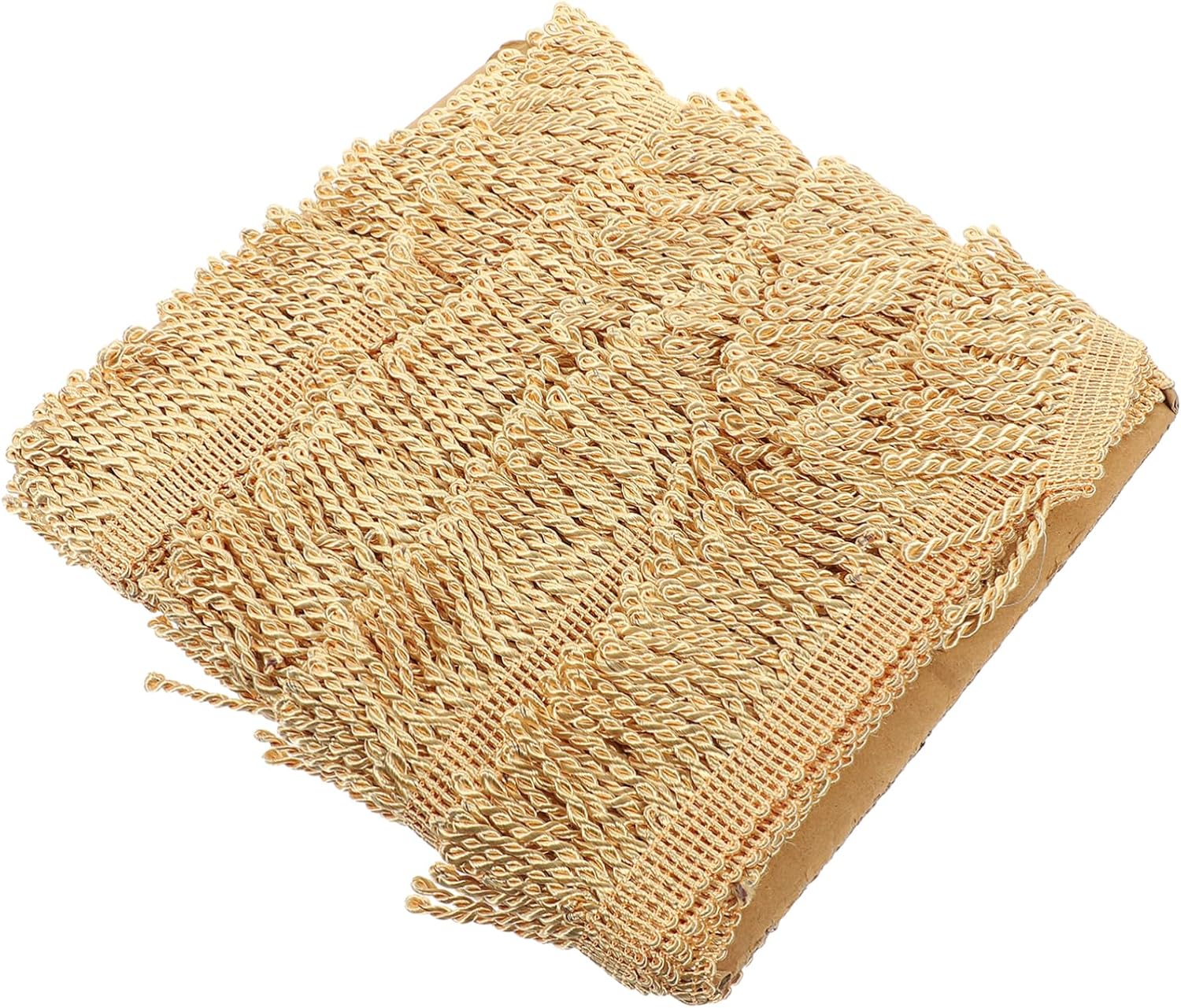 Golden Polyester Yarn Tassel Curtain Trim for DIY Craft Edging