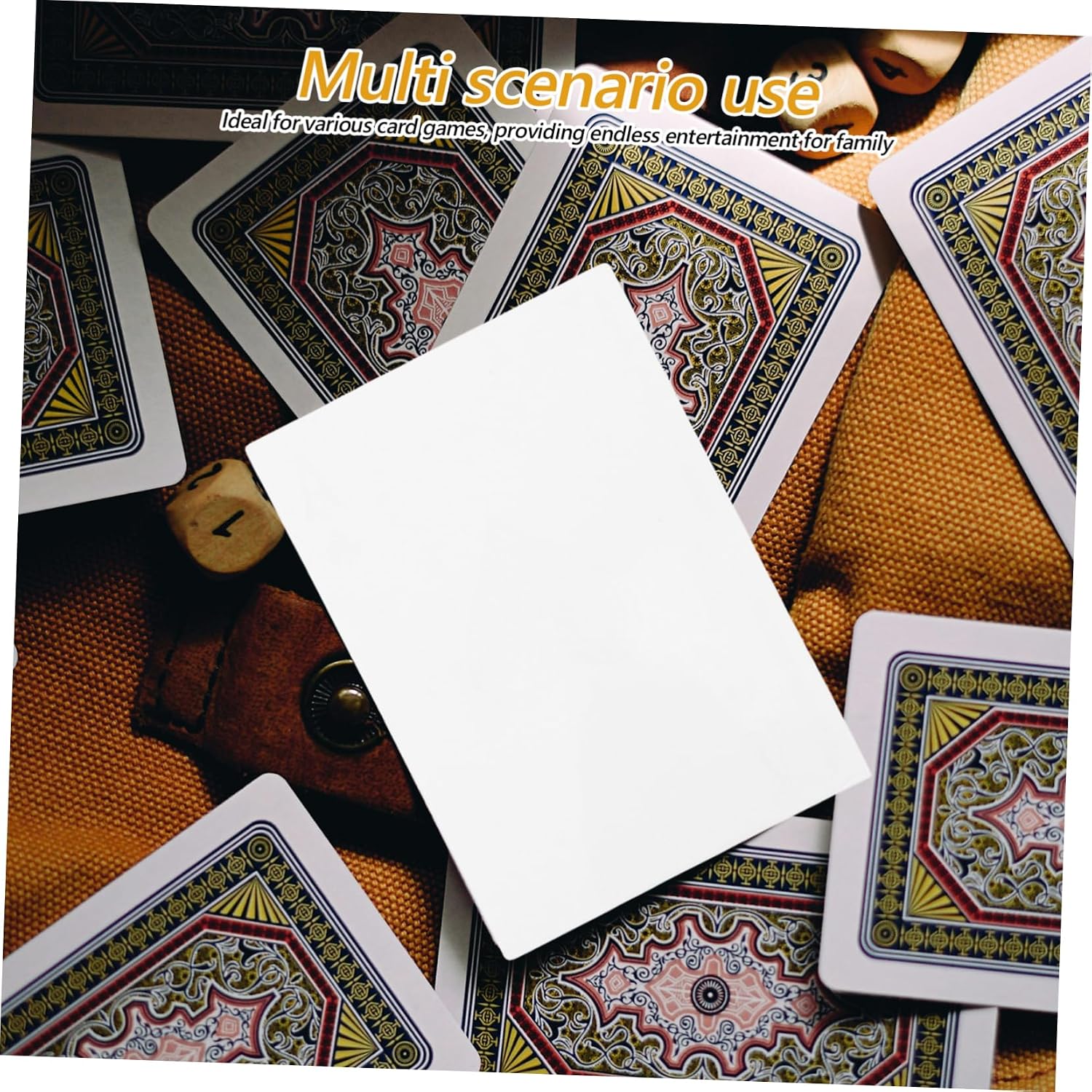 Toyvian 57pcs Unique DIY Playing Cards Blank Cards Sublimation Printing for Poker Pool