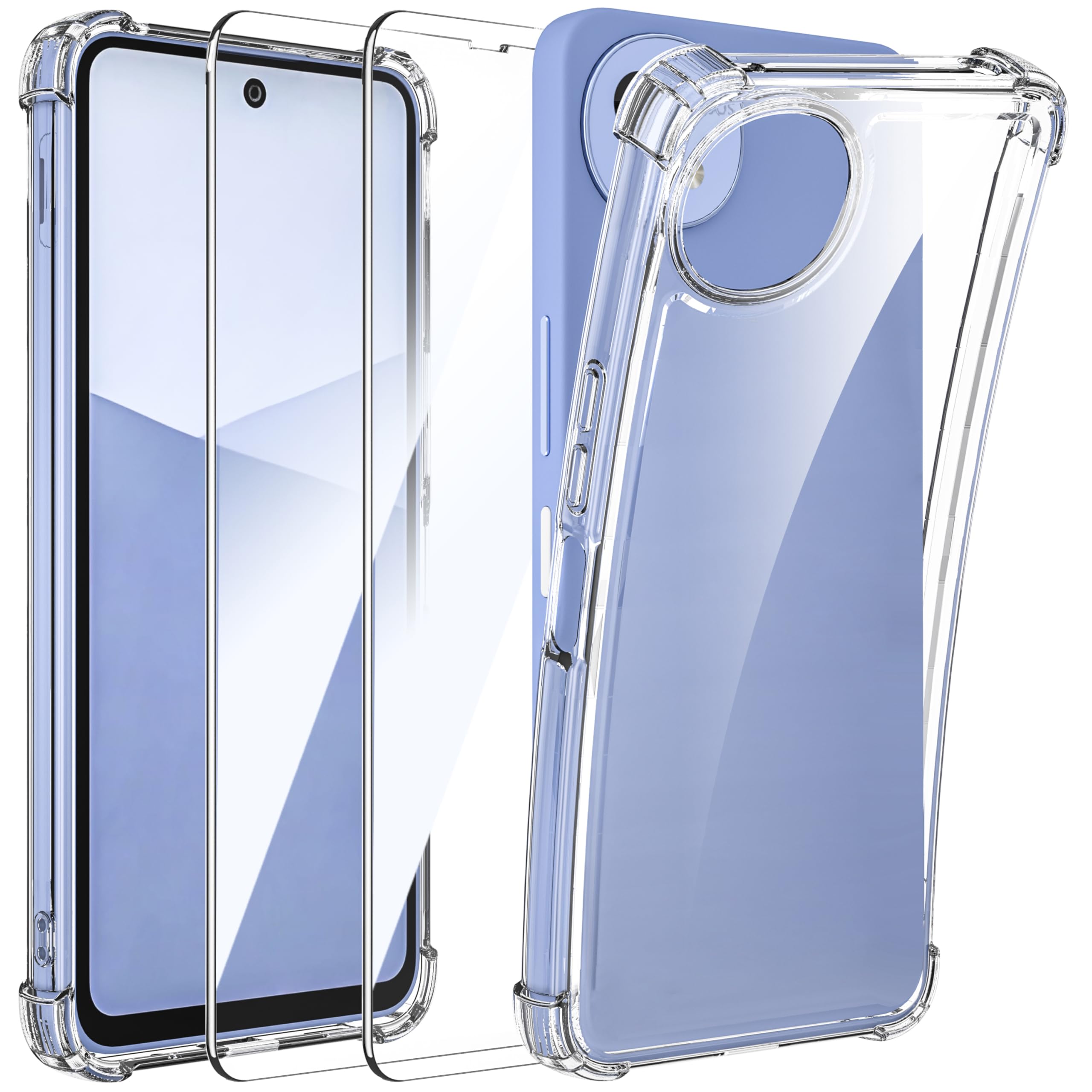 Amazon.co.jp: AQUOS wish5 ケース 耐衝撃 ガラスフィルム付き SH-52F