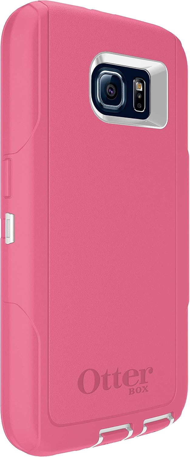 OtterBox Defender Series Case for Samsung Galaxy S6 - Case Only (No Holster) Non-Retail Packaging - Hibiscus Pink/White