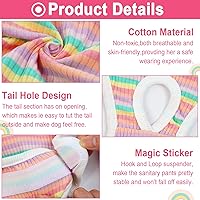 Vista 3 de QBLEEV Pañales para perras, bragas sanitarias lavables con tirantes ajustables, bragas reutilizables para perrito, ropa interior para mascotas