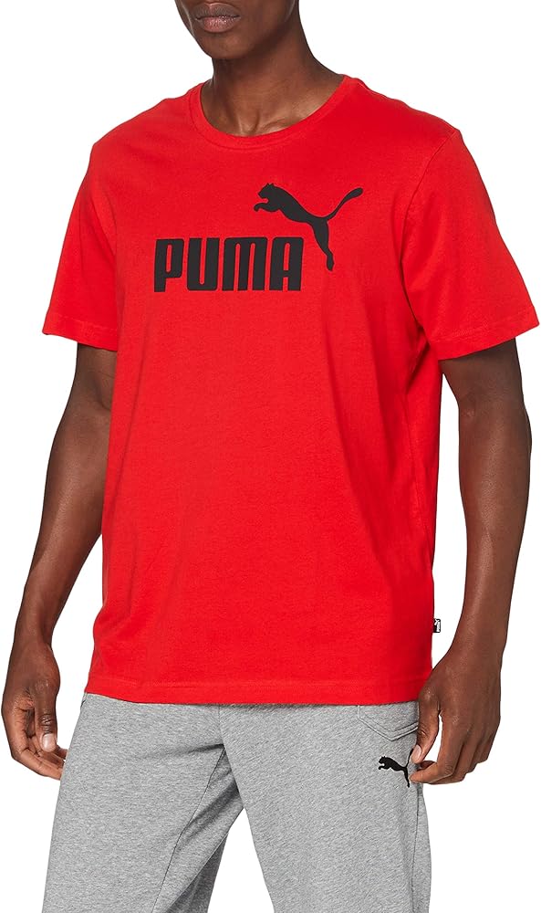 Puma ess logo tee maglietta t-shirt a maniche corte da uomo 100% cotone 851740