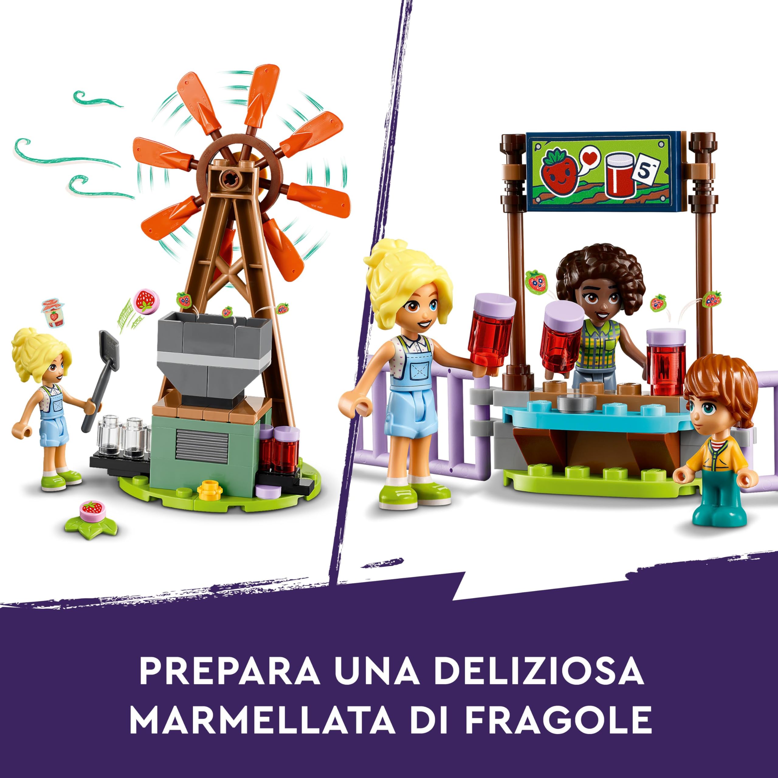 LEGO Friends Il Santuario degli Animali della Fattoria, Giocattolo da Costruire con Trattore, Mulino, 3 Mini Bamboline e 5 Animali, Giochi per Bambine e Bambini da 6 Anni in su, Idee Regalo 42617