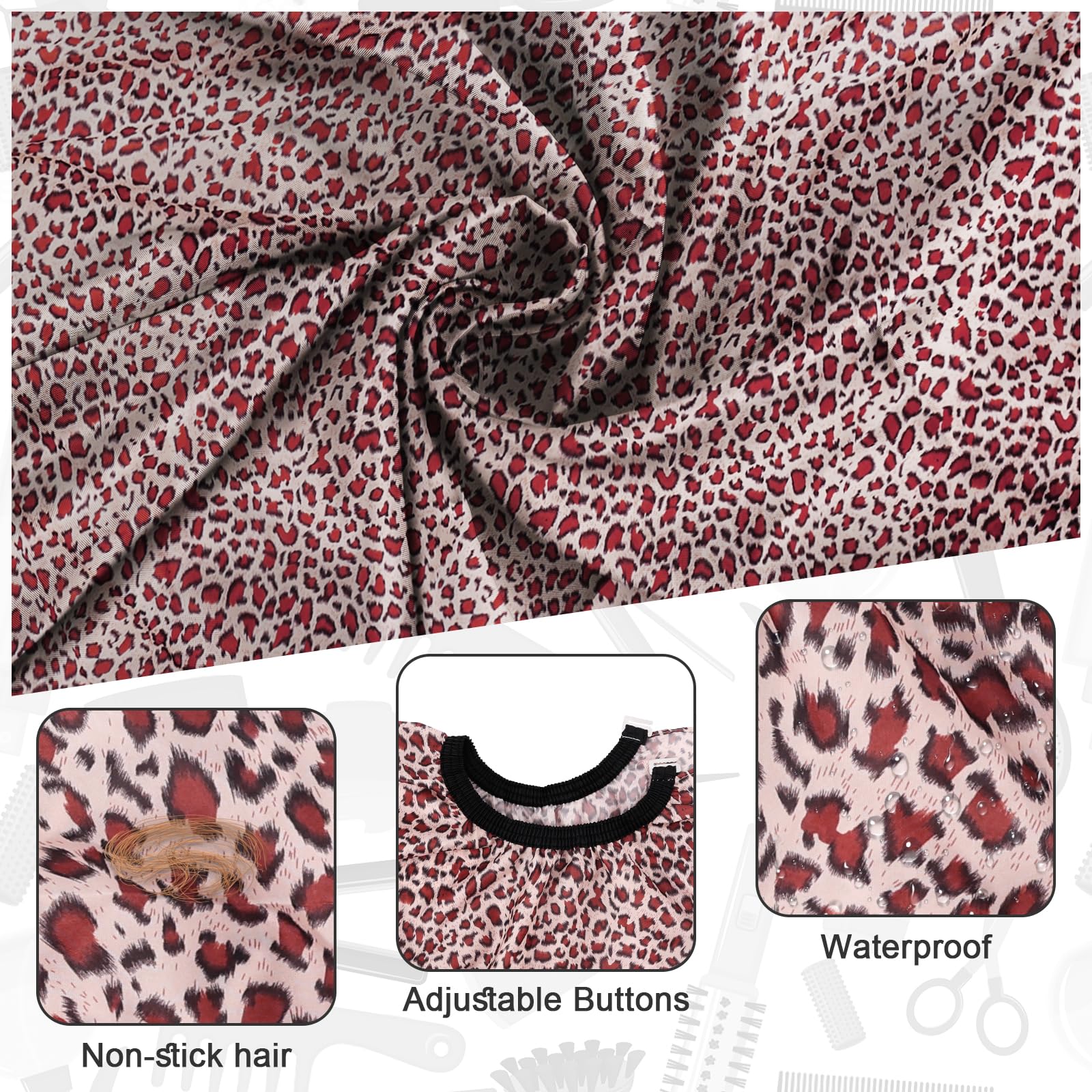 Capa de peluquería para cortar el cabello con cepillo para el cuello y cepillo de peluquería, accesorios de peluquería profesional, suministros de limpieza para corte de pelo de peluquería 3