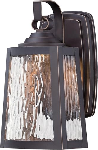 Minka Lavery Lámpara de pared para exteriores 73101-143C-L Talera linterna de pared LED exterior, bronce