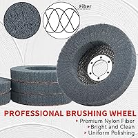 Vista 7 de Paquete de 10 discos de solapa de 600 granos para amoladora angular de 4 1/2 pulgadas, accesorio de amoladora angular, rueda de pulido de acero