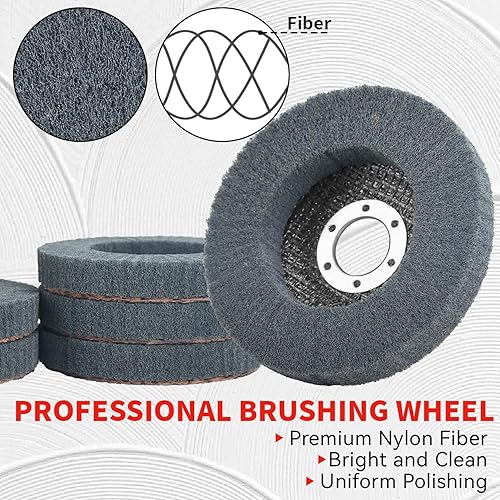 Miniatura 7 de Paquete de 10 discos de solapa de 600 granos para amoladora angular de 4 1/2 pulgadas, accesorio de amoladora angular, rueda de pulido de acero