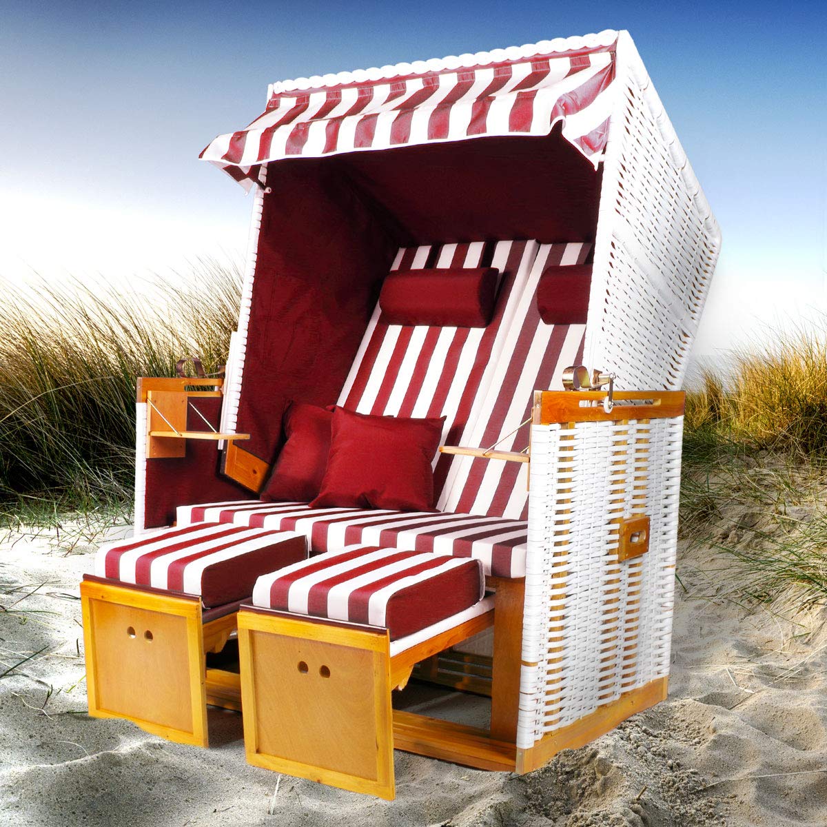 Norderney weiss/rot gestreift