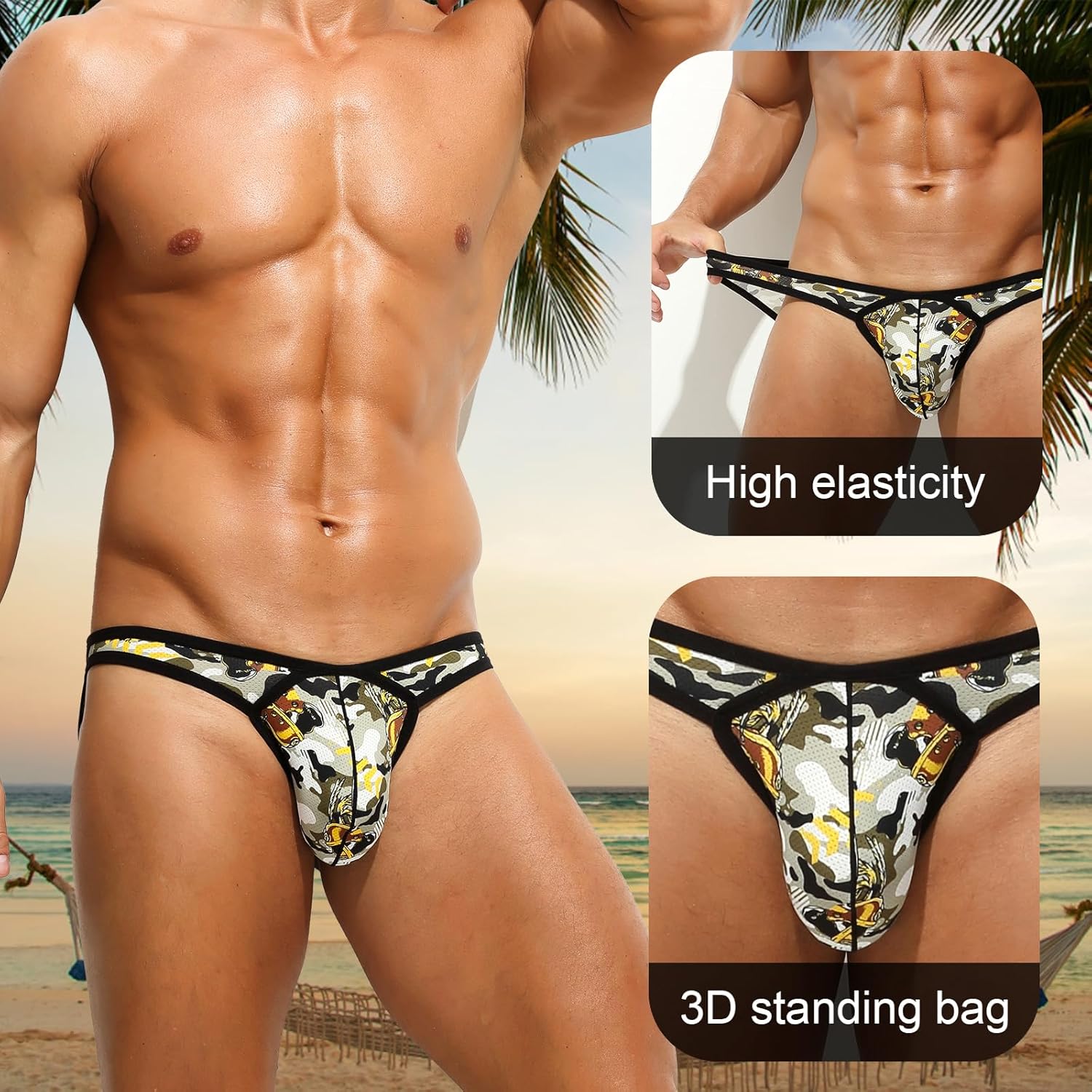 KAREN SPACE Sexy Mens Underwear Briefs, Ice Silk Underwear Breathable Sexy Panties - Image 6