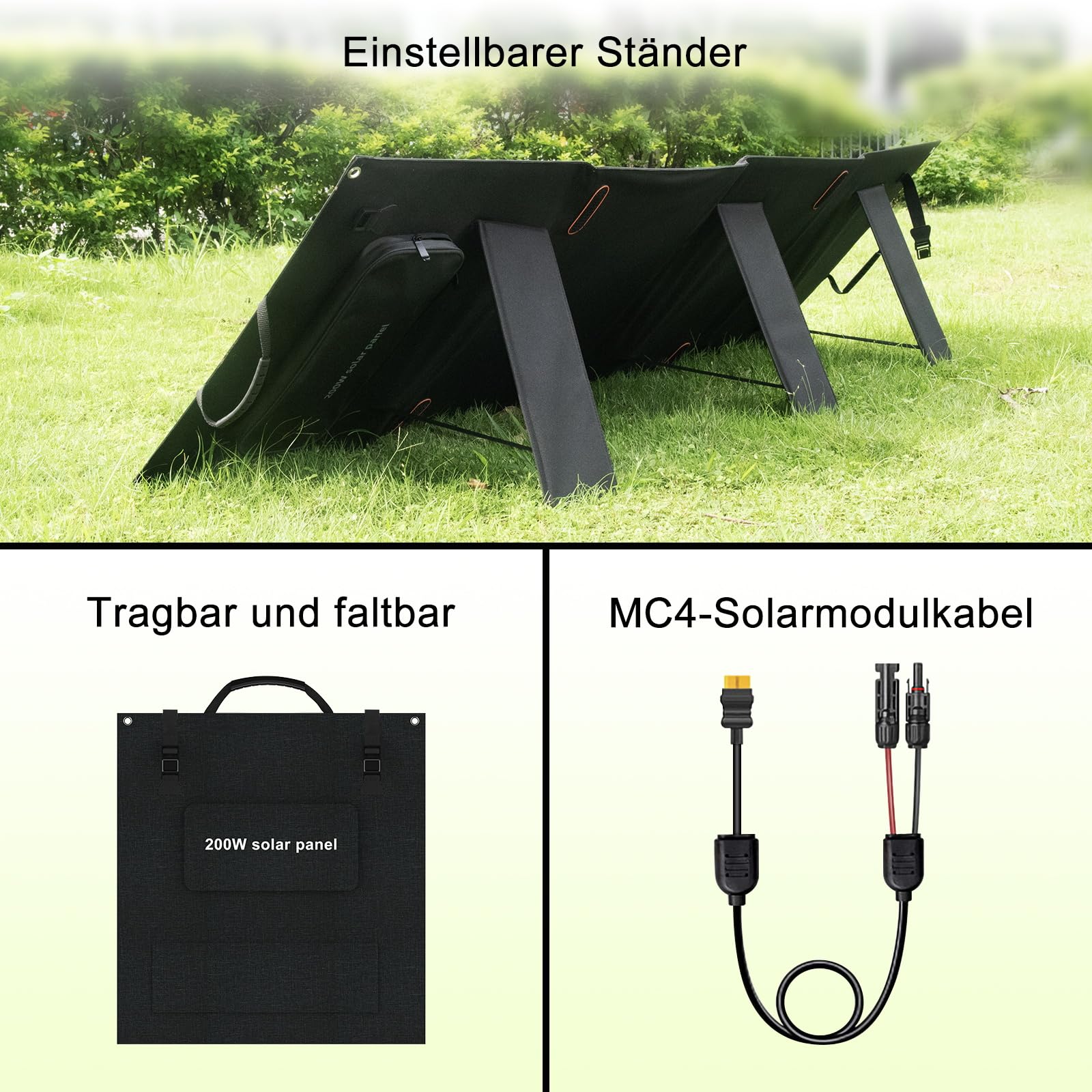 Solarplay - Pannello solare da 400 W, 12 V-48 V, pieghevole, per generatori solari portatili, modulo fotovoltaico per sistema indipendente dalla rete, per giardino/balcone/camper