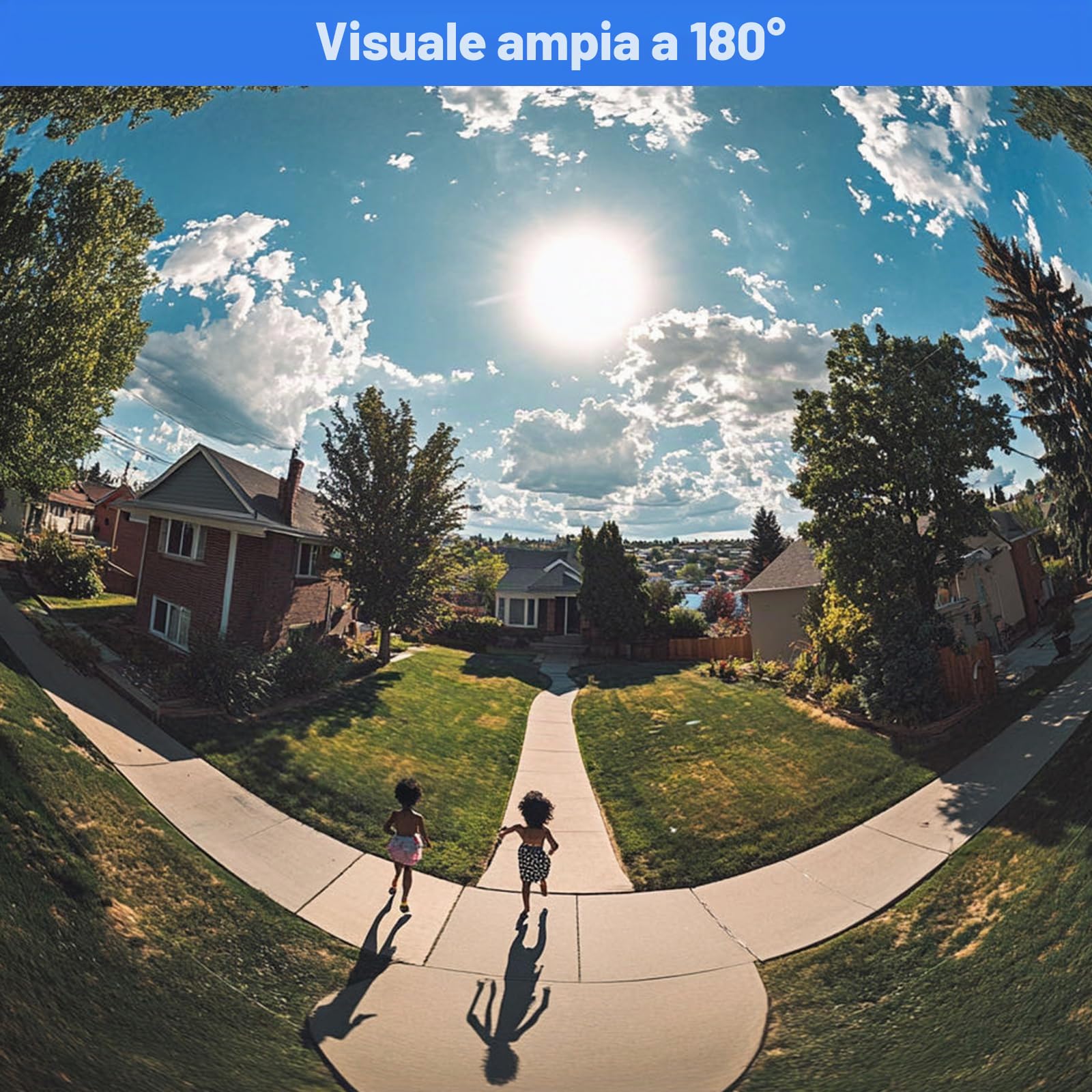 1080P 4-in-1 Telecamera 180 gradi grandangolare di Sicurezza IP66 CCTV AHD/TVI/CVI/CVBS Analogica BNC Telecamera di Sorveglianza Bullet 2MP per Interni/Esterni Visione Notturna da 10m