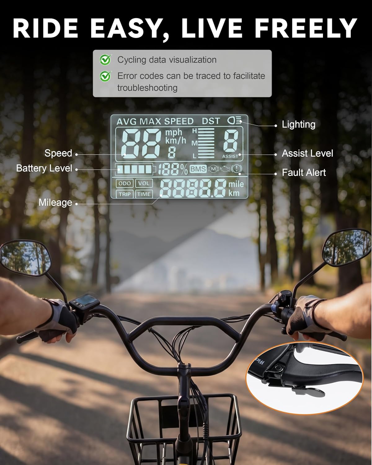 ANCHEER Electric Tricycle for Adults, 48V/864WH E Trike, 749W Powerful Motor, 20"x4.0" Fat Tire 3 Wheel Electric Bike, 3A Fast Charger, 15.5MPH, 65 Miles, Parking, Differential, UL2849 Compliant