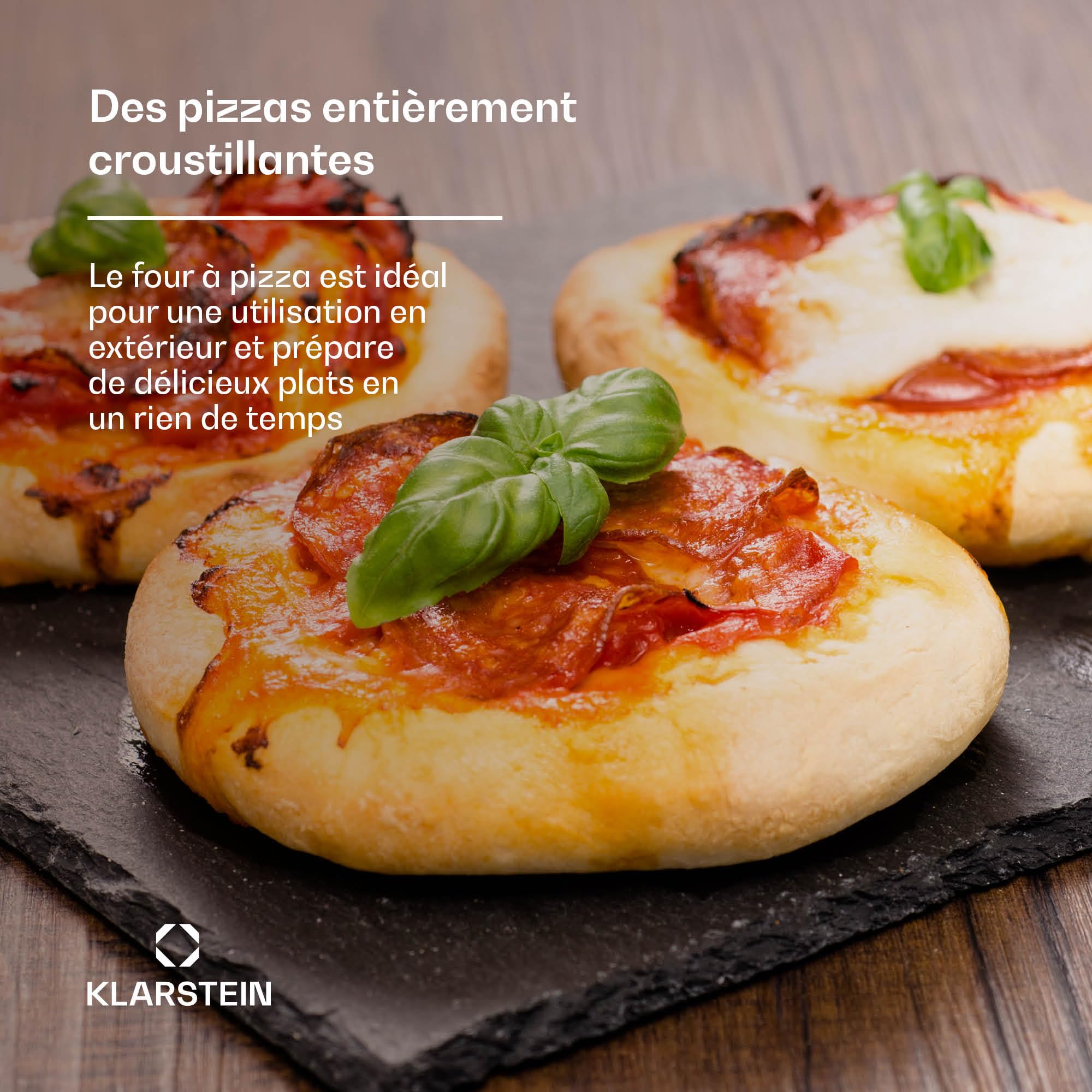 Klarstein FornoVetro Four à Pizza Électrique 2200W Double Chauffage Température Numérique Pierre à Pizza Couvercle Verre 450°C