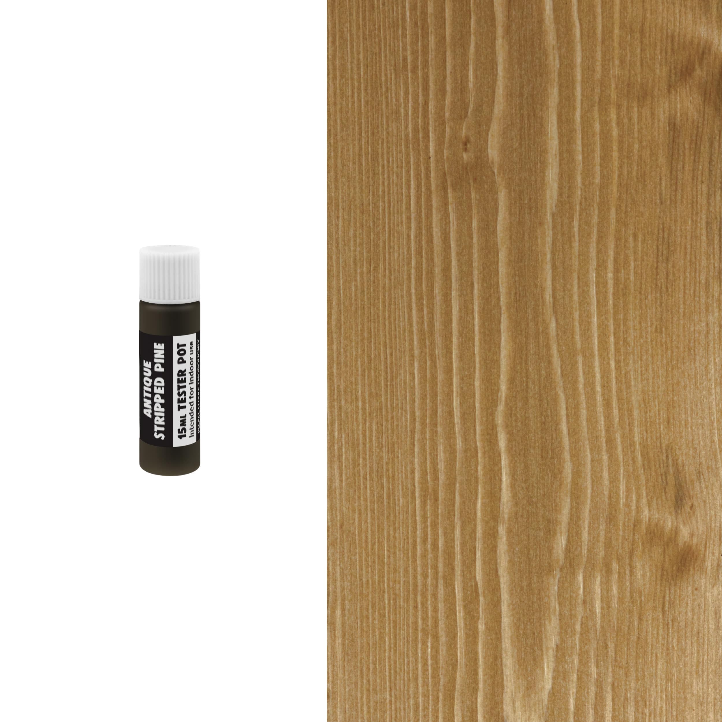 Littlefair's Wood Stain Water Based - 15ml - Indoor Furniture Wood Dye - Light & Dark Finishes - Non Toxic & Eco Friendly Formula - Interior Wood Stain for Crafts - Colour: Antique Stripped Pine