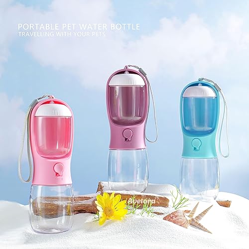 Miniatura 2 de AVELORA Botella de agua para perros, botella de agua portátil para mascotas con contenedor de alimentos, dispensador de agua portátil al aire libre