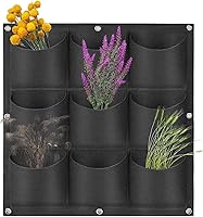Vista 19 de Bolsas de cultivo colgantes, maceta vertical de pared con 72 bolsillos, bolsa de cultivo de pared montada en la pared para jardinería