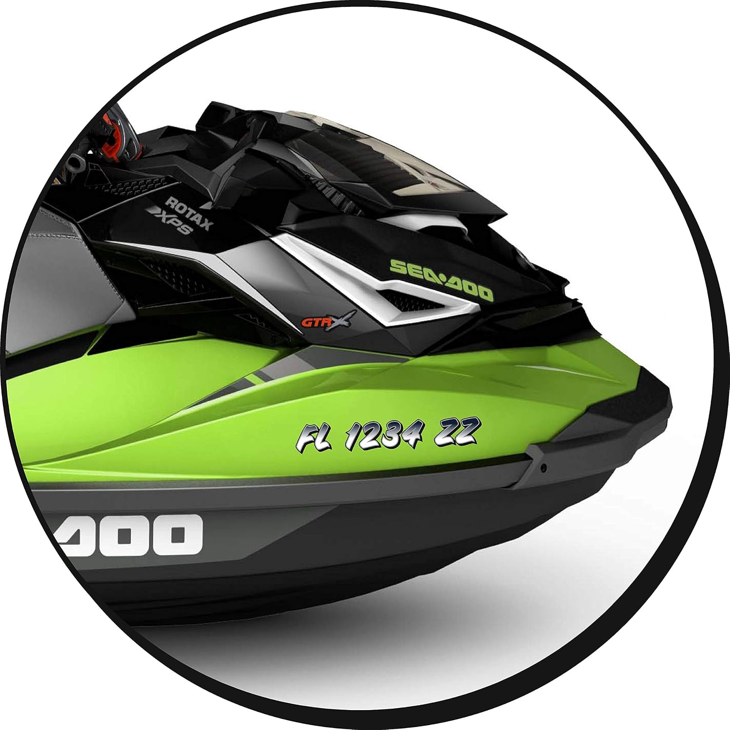 Boat Registration Numbers X2 GR / 2 Pack/Custom State Registration Stickers/Vinyl Boat Decal Graphics Pair Registration Numbers