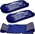 Reusable Hot and Cold Ice Packs for Injuries (3-Piece Set), Joint Pain, Muscle Soreness and Body Inflammation - Reusable Gel Wraps - Adjustable & Flexible for Knees, Back, Shoulders, Arms and Legs