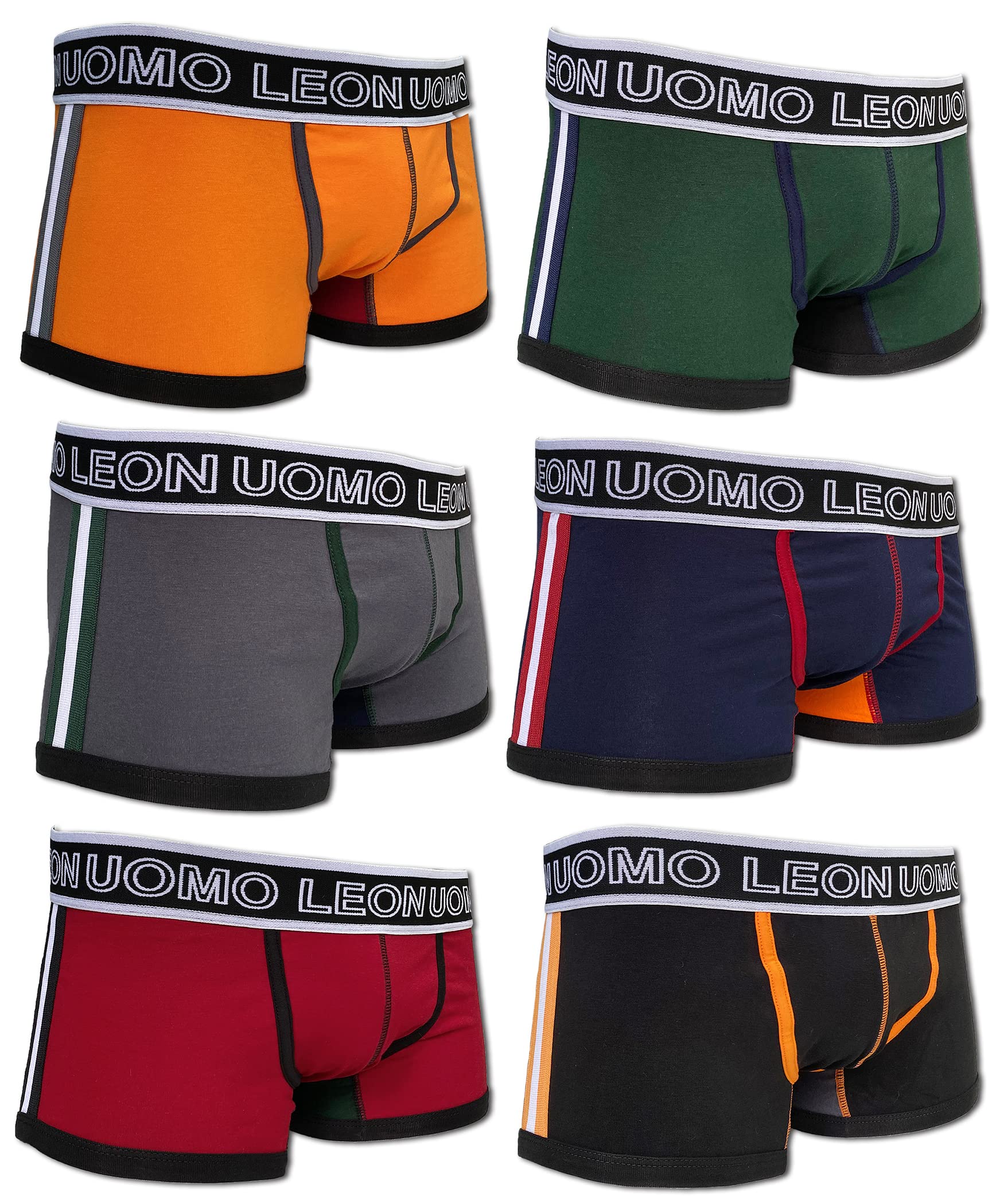 Amazon | [レオン ウオモ] パンツ屋 前閉じメンズボクサーパンツ6枚組