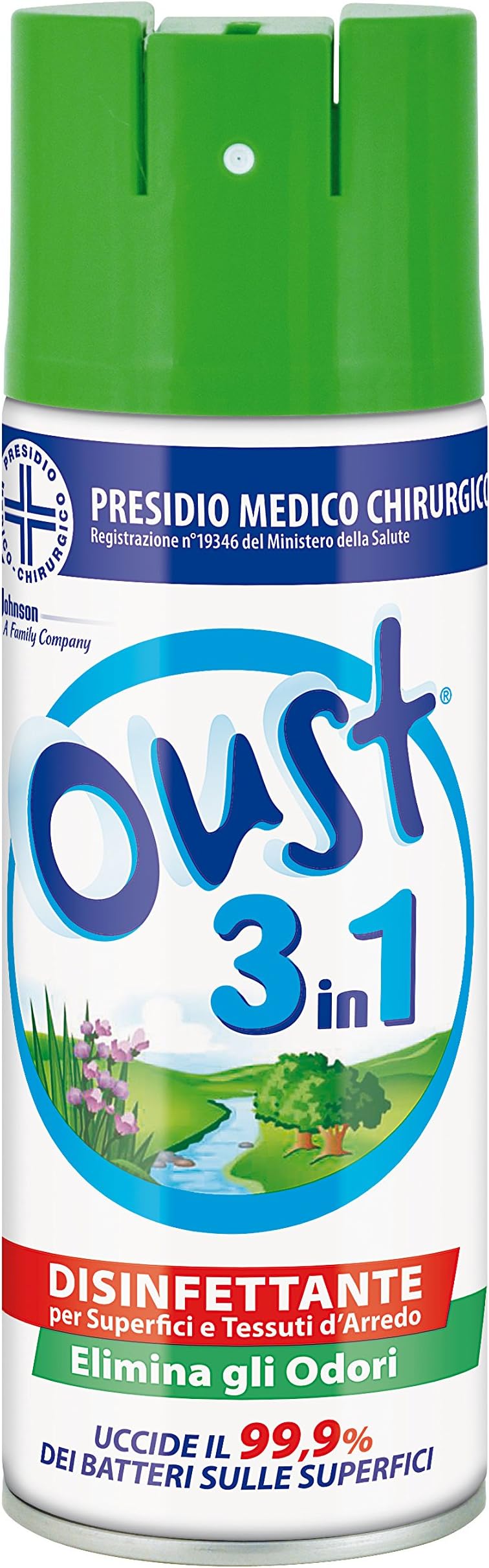 Oust 3-in-1 Disinfectant, Eliminates Odours 2 x 400 ml