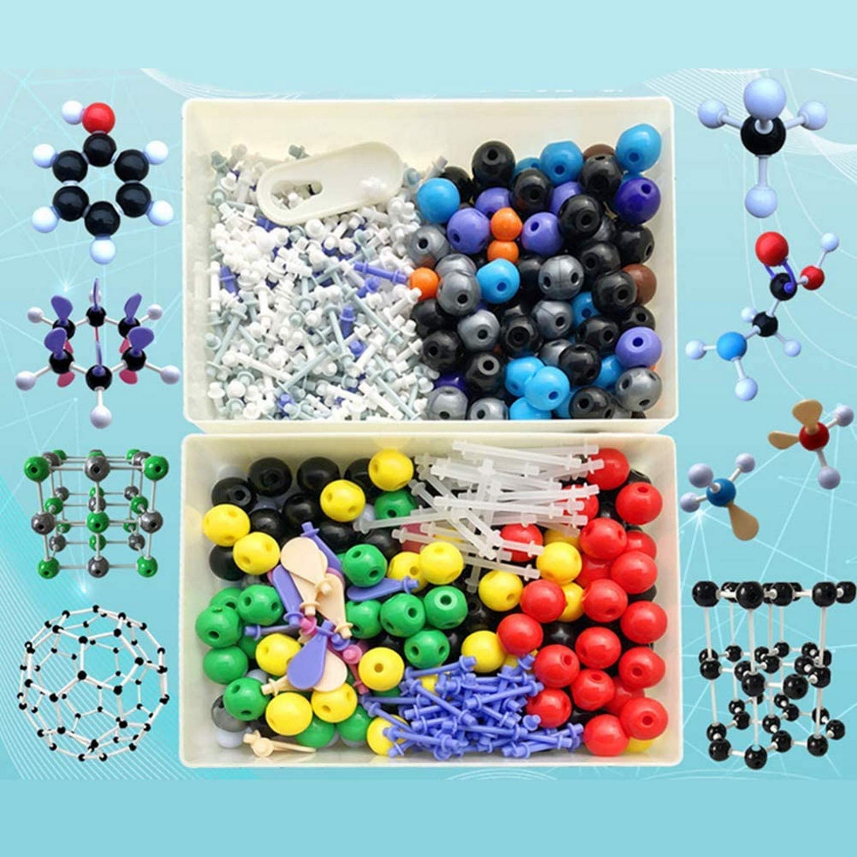 Chemistry Molecular Model Kit, Student or Teacher Set for Organic and Inorganic Chemistry Learning Educational Science Model