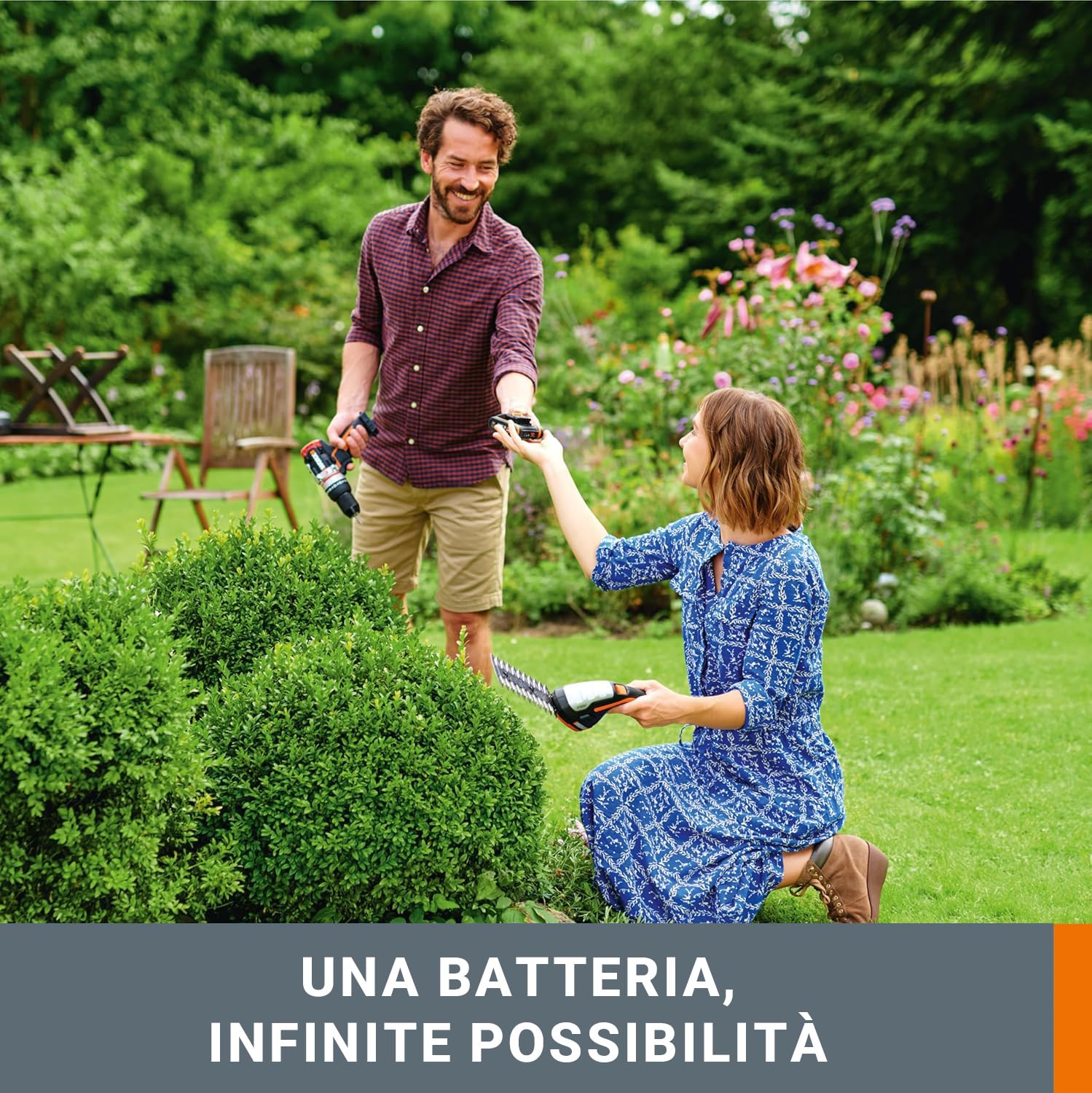WORX WA3644 Batteria Powershare Pro agli ioni di litio 20 V - 4 Ah (compatibile con tutti gli strumenti Worx da 20 V/40 V/80 V)