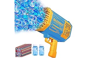 Gatling Bubble Gun with Colorful LED Lights