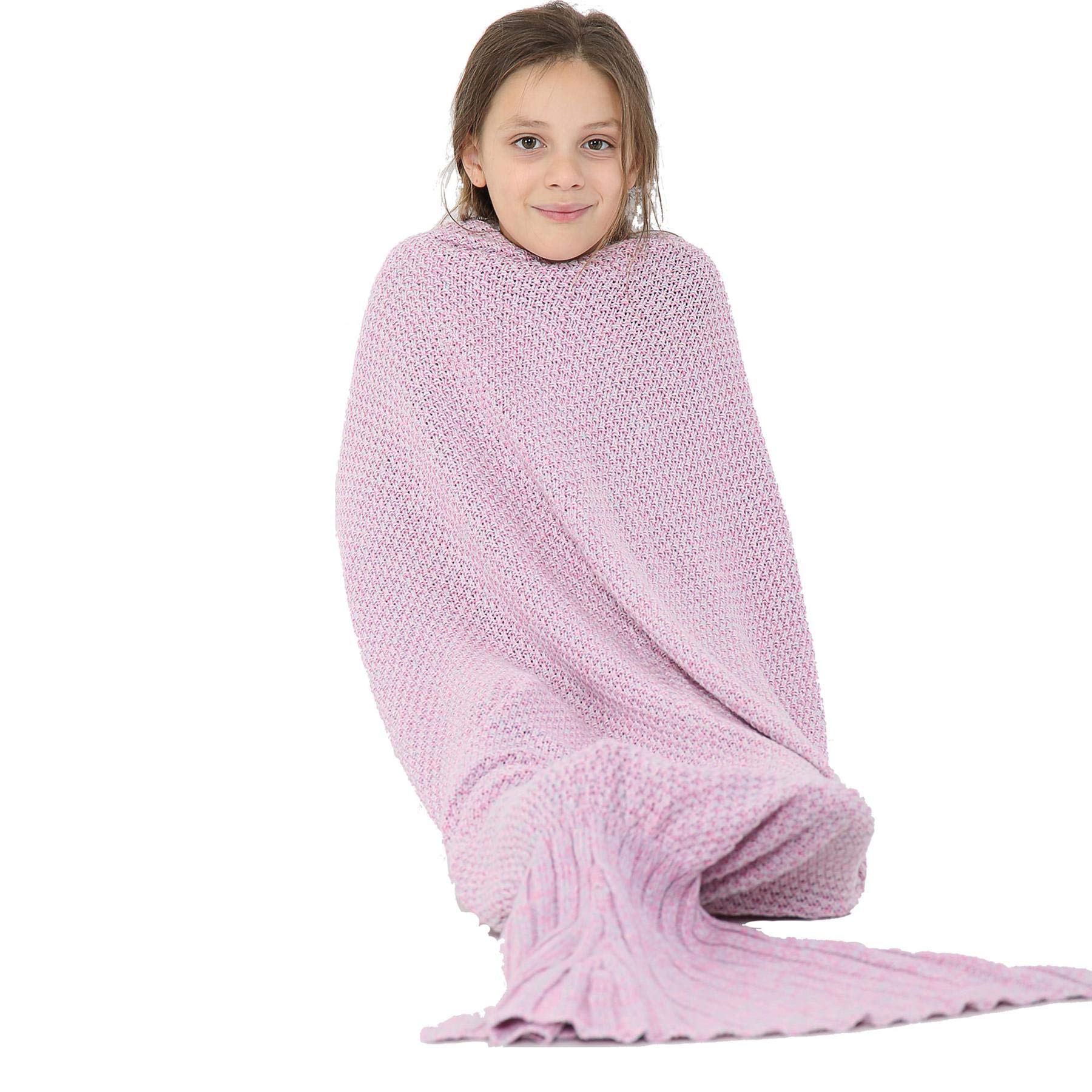 A2Z 4 Kids Girls Blanket Mermaid Tail Soft Fleece - Blanket Mermaid Knitted One Size