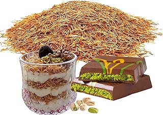 MELIKE Roasted Kataifi Pastry for Dubai Chocolate Bar, 7 oz (200g) | Ready to Use Crispy Kadayif Shredded Fillo Dough, Ingredient for The Viral Dubai Pistachio Chocolate Bar, Chilled Kataifi Dubai Knafeh
