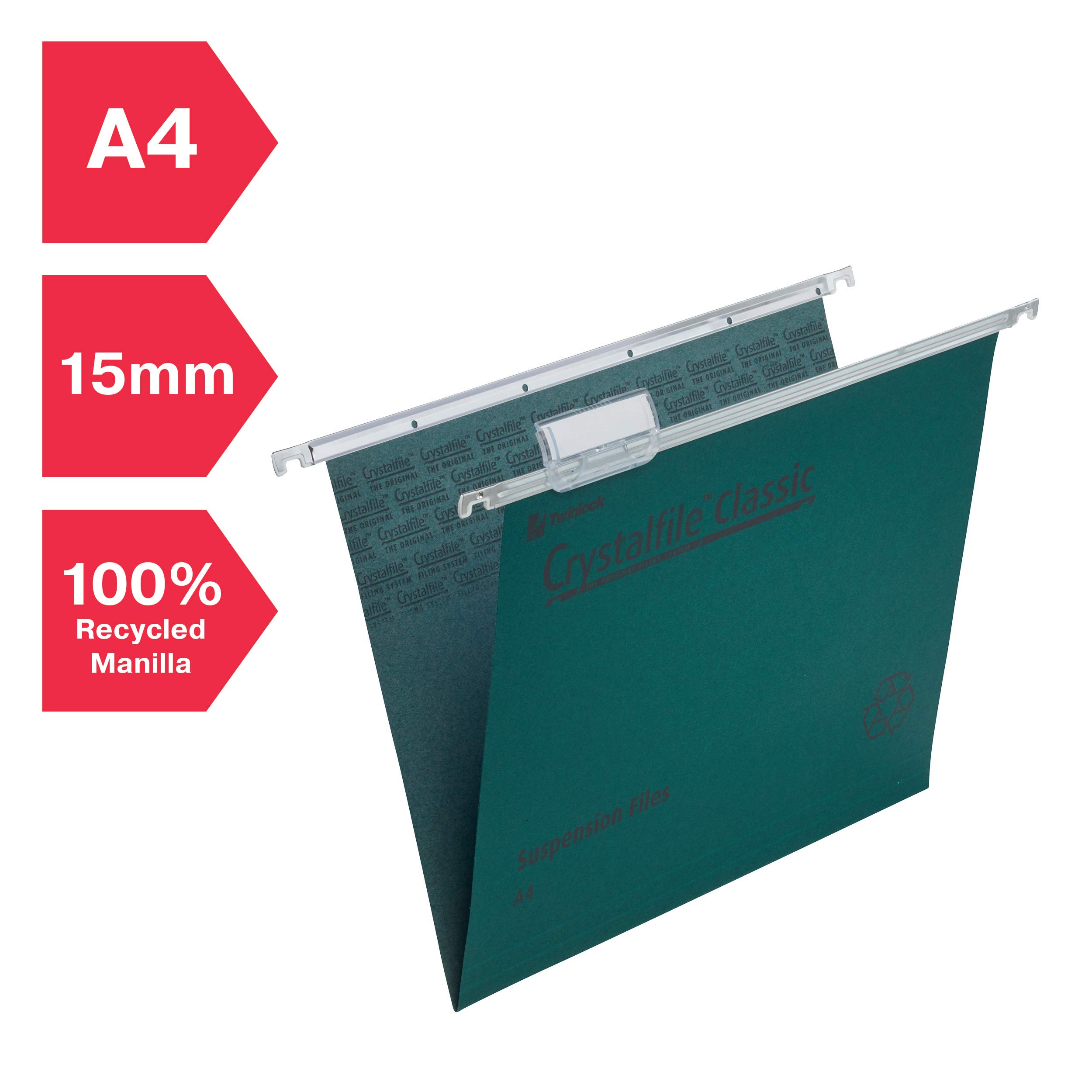 Rexel 78045 Cartella Sospesa e Accessorio, Verde