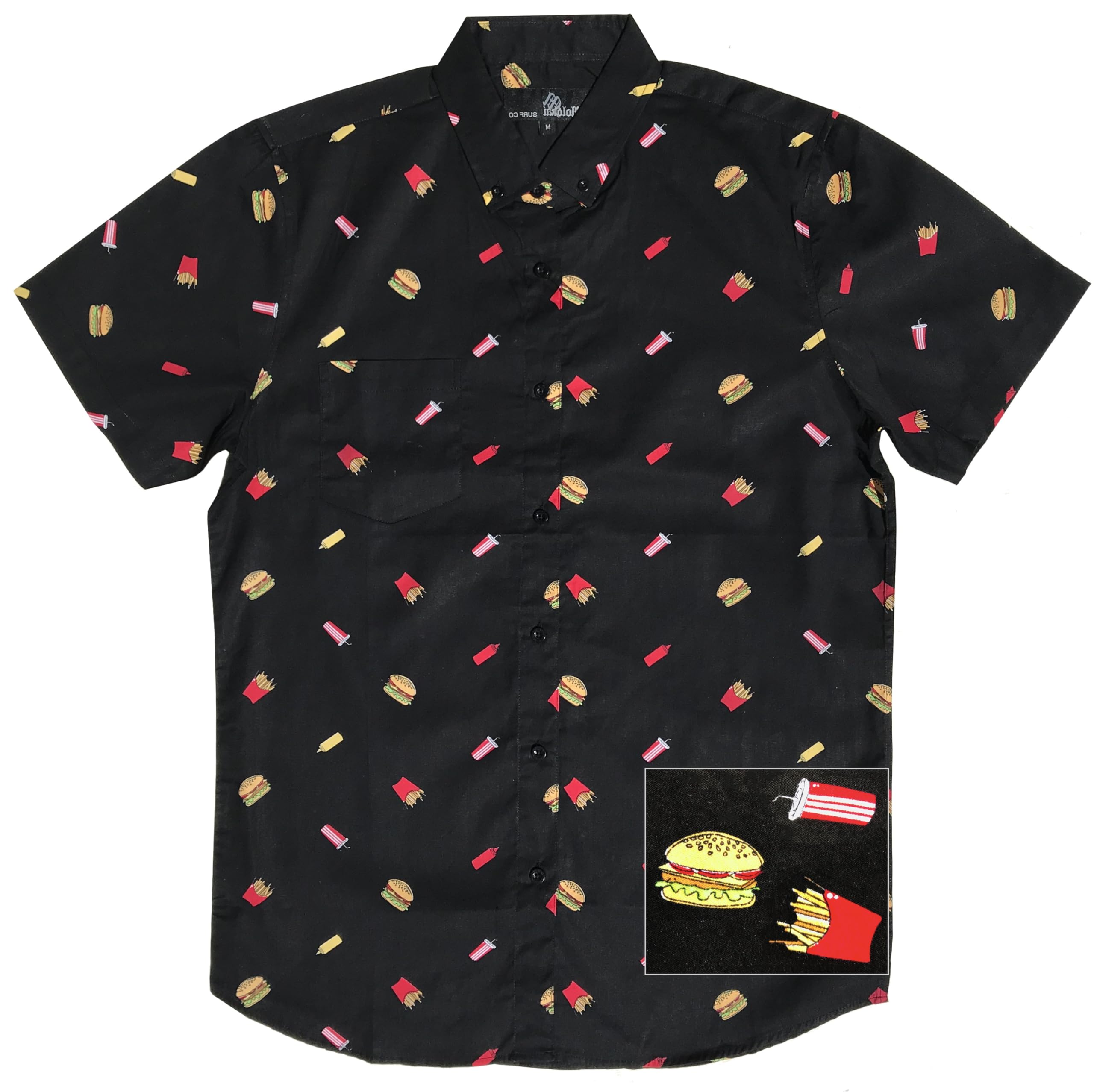 Molokai Surf Button Down Slim Fit Hawaiian Short Sleeve Shirts