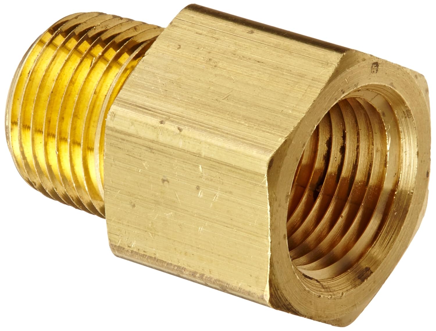 Eaton Weatherhead 3200X6 Brass CA360 Fitting, Adapter, 3/8 NPT Female x 3/8 NPT Male