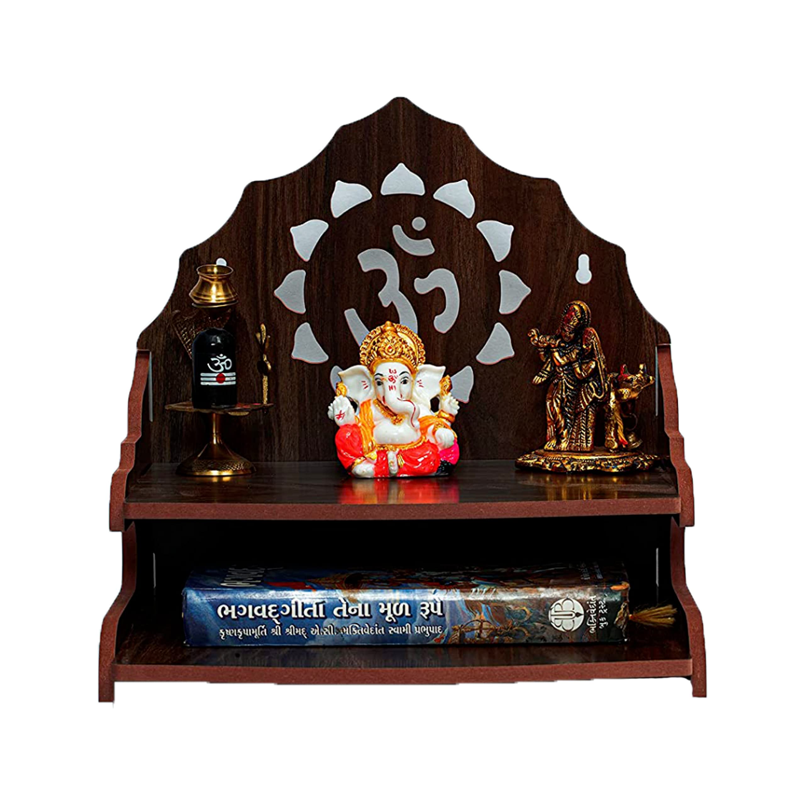 Temple en bois Mandir cadeau spirituel idéal pour pendaison de crémaillère