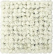 MWOOT 144 Pieces White Artificial Flowers, Mini Foam Rose, Small Fake Rose for DIY Valentine's Day, Wedding, Party, Festival, Halloween Decoration, 2.5 cm Fake Flowers