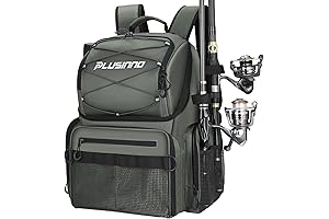 PLUSINNO Fishing Backpack with Rod Holders & Cooler