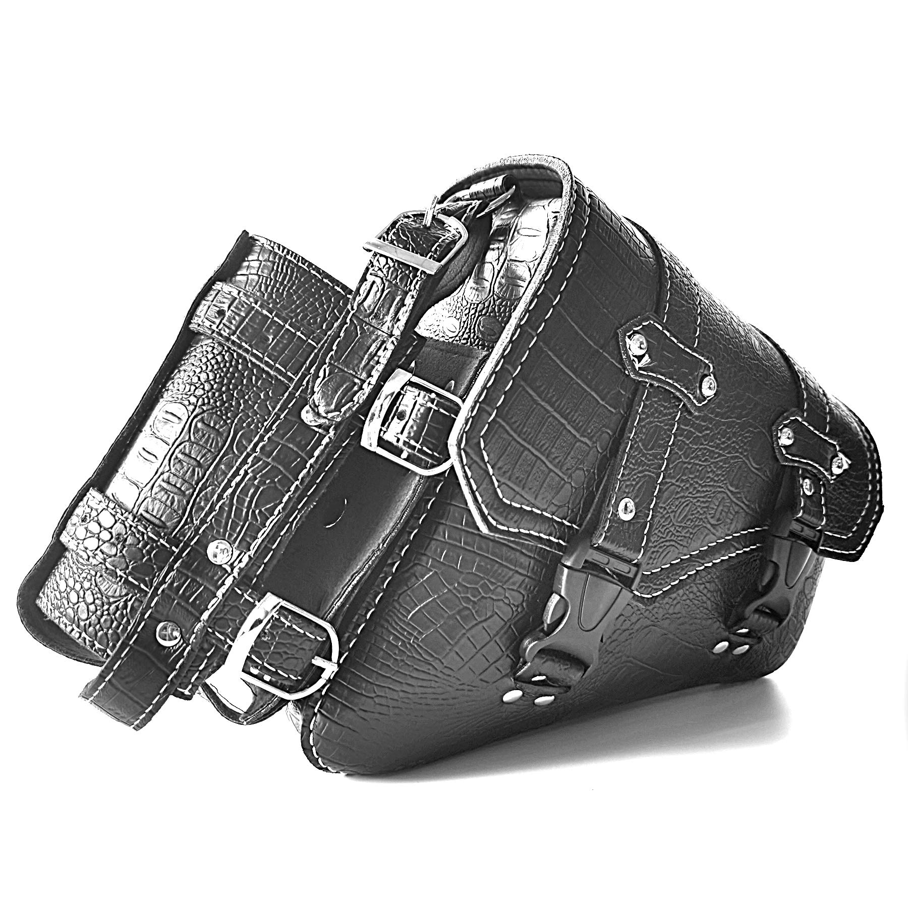 STANDARD MOTORCYCLE LEATHERS ショルダーバッグ Amazon.com: JIAjie Crocodile PU Leather Motorcycle Side Bag