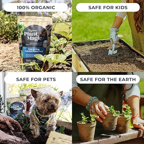 Miniatura 5 de Organic Plant Magic - Alimento vegetal soluble de acción rápida Truly Organic concentrado de fertilizantes multiusos para todas las flores verduras